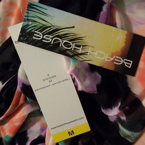Beach House mesh floral tiered swim coverup size medium‎ new!! - Picture 5 of 5